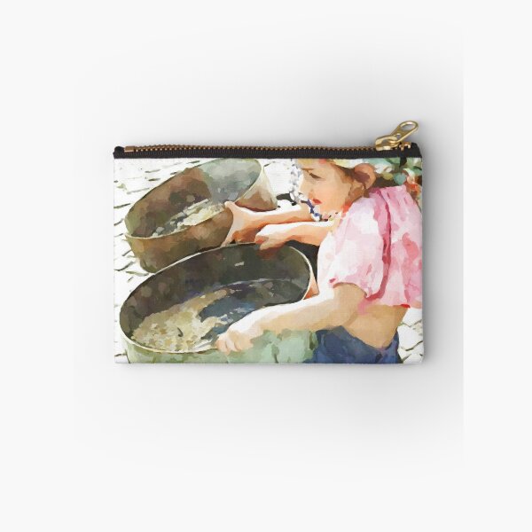 Item preview, Two little girls dressed as small farmers with a sieve designed and sold by Giuseppe Cocco.