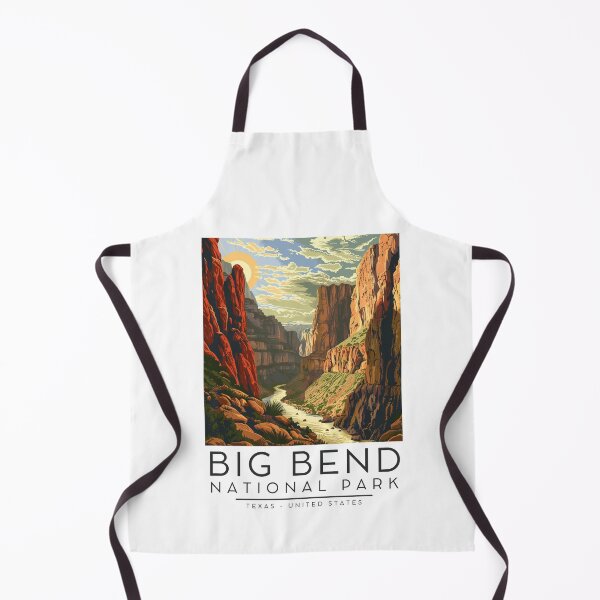 Item preview, A Vintage Illustration of Big Bend National Park - Texas - US designed and sold by GoodOldVintage.