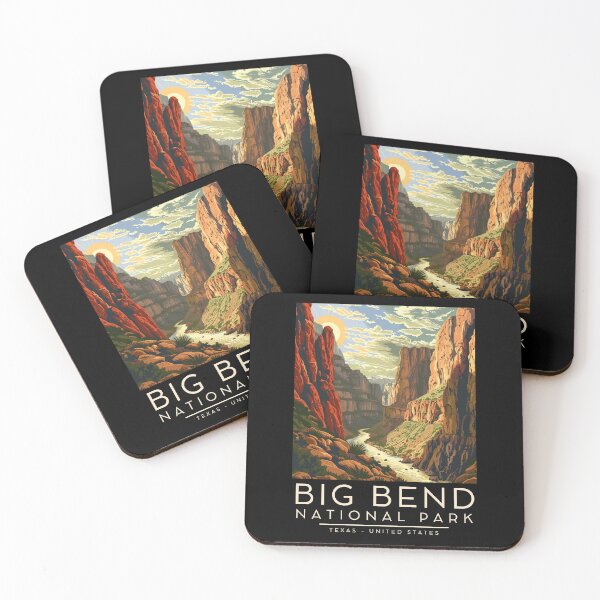 Item preview, A Vintage Illustration of Big Bend National Park - Texas - US designed and sold by GoodOldVintage.