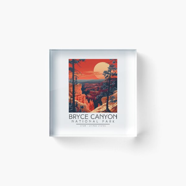 Item preview, A Vintage Illustration of Bryce Canyon National Park - Utah - US designed and sold by GoodOldVintage.