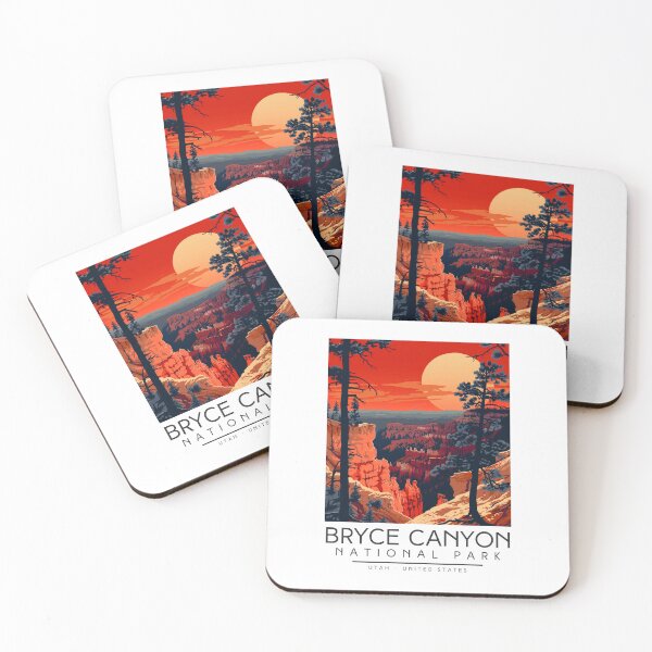 Item preview, A Vintage Illustration of Bryce Canyon National Park - Utah - US designed and sold by GoodOldVintage.