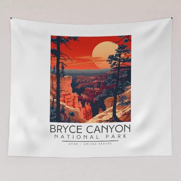 Item preview, A Vintage Illustration of Bryce Canyon National Park - Utah - US designed and sold by GoodOldVintage.
