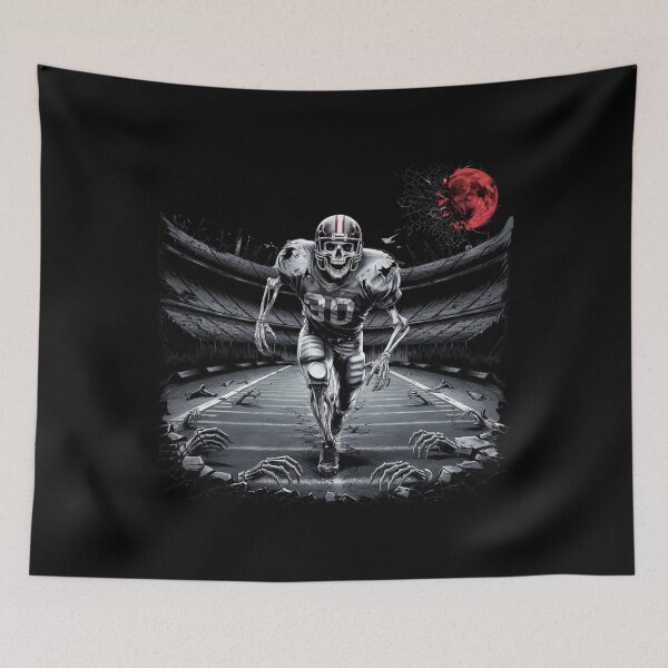 Item preview, American Football Skeleton Halloween Men Football Fan Boys  designed and sold by PosiMCreations.