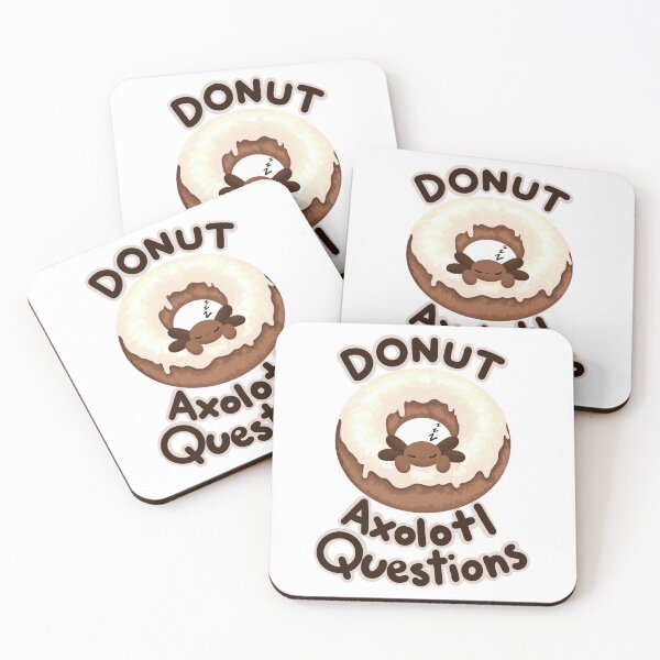 Item preview, White donut axolotl questions designed and sold by Fridayscorner.