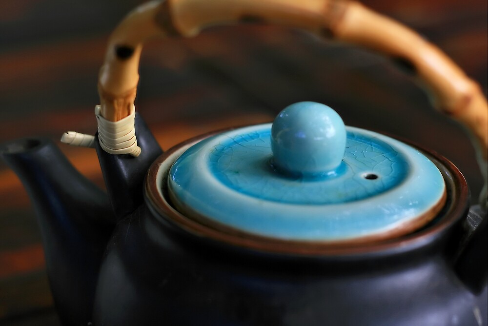 "gentle afternoon puerh tea and japanese teapot" by MacLeod Redbubble