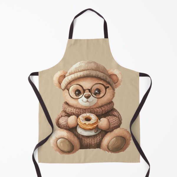 Item preview, Teddy Bear Holding a Donut designed and sold by cemreyigitsahin.