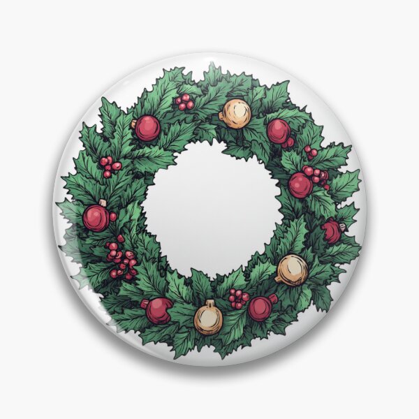 Artikelvorschau, Festlicher Weihnachtskranz mit Ornamenten entworfen und verkauft von IllustrifyArts.