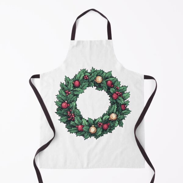 Item preview, Festive Christmas Wreath with Ornaments designed and sold by IllustrifyArts.