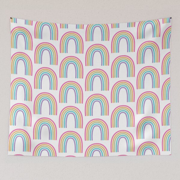 Item preview, Vibrant Rainbow Drawing Colorful Pink, Purple, Green, Orange, Blue designed and sold by MrsCreative1.