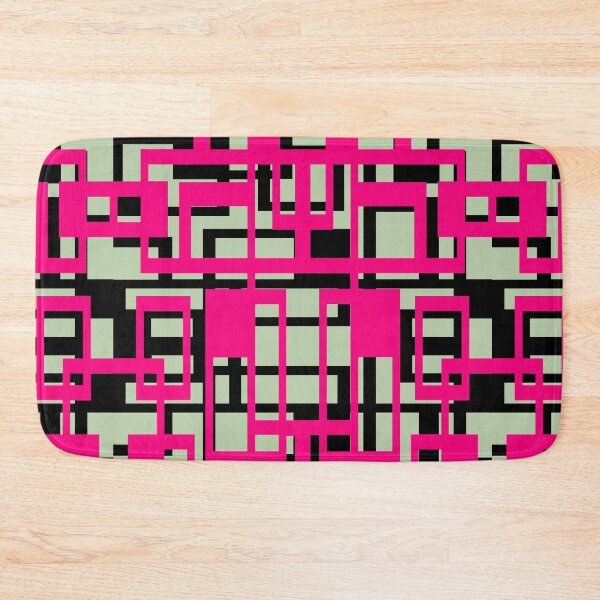 Item preview, Geometric Shapes Pattern Pink Black Cut Out  designed and sold by taiche.