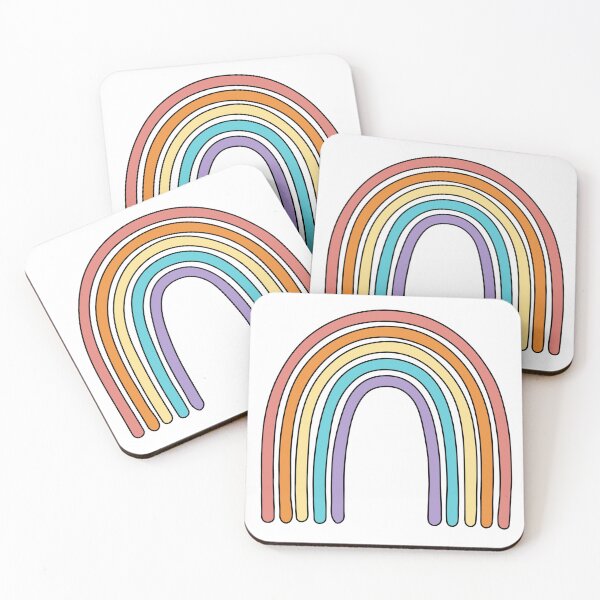 Item preview, Vibrant Rainbow Drawing Colorful Pink, Purple, Green, Orange, Blue and Black  designed and sold by MrsCreative1.