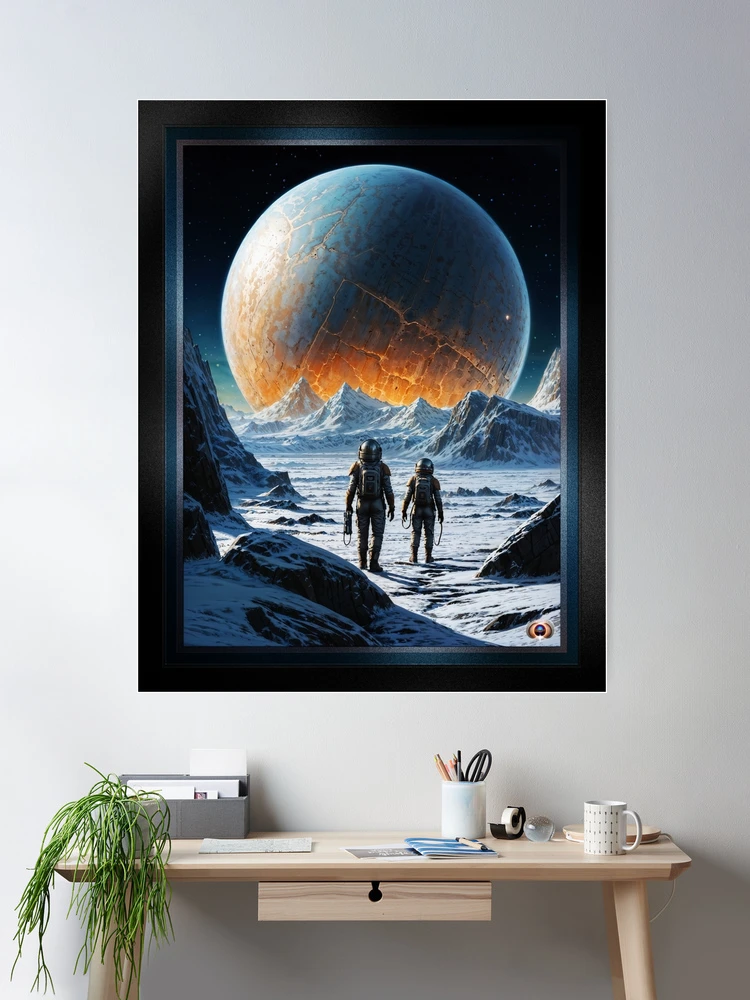 An Epic Discovery On The Dedelson Ice Planet AI Concept Art by Xzendor7 Room Decor Art Print Wall Decor Poster Art Print