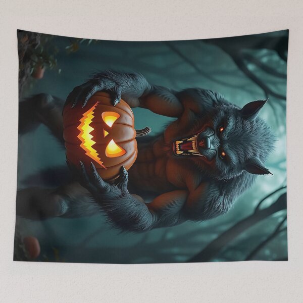 Item preview, An angry werewolf with a pumpkin designed and sold by Sopilka.