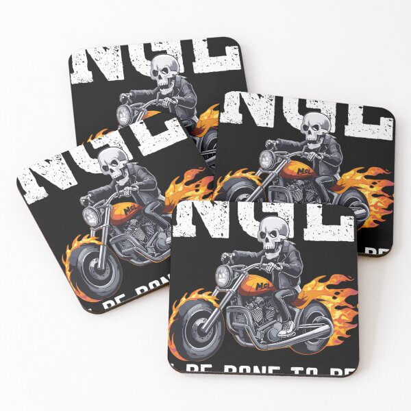 Item preview, Motorcycle Biker Be Bone To Be Wild Halloween Skeleton designed and sold by KitonicTees.