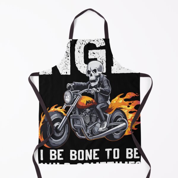 Item preview, Motorcycle Biker Be Bone To Be Wild Halloween Skeleton designed and sold by KitonicTees.