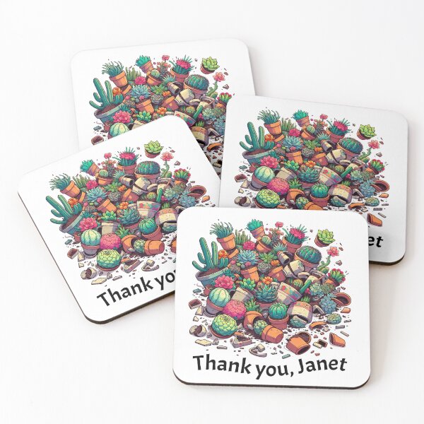 Item preview, "Thank You, Janet" - The Good Place Inspired Cacti & Succulents Design designed and sold by PricklyBearArt.