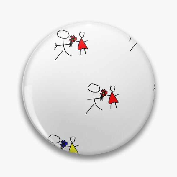 Item preview, cute stick men pattern designed and sold by hermarartonline.