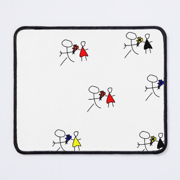 Item preview, cute stick men pattern designed and sold by hermarartonline.