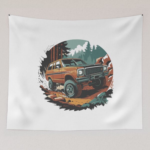 Item preview, Vintage Offroad Adventure Rugged 1970s Car in Nature off grid designed and sold by w1ckerman.