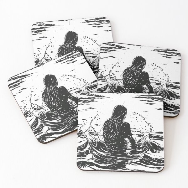 Item preview, Splash of serenity - linocut 1 designed and sold by Wildflow Creations.