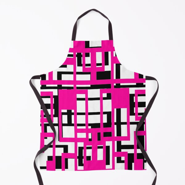 Item preview, Geometric Shapes Pattern Pink Black White Background designed and sold by taiche.
