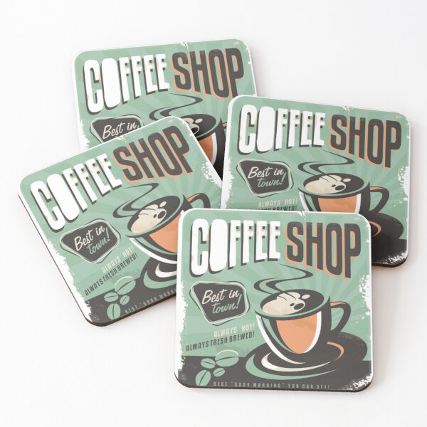 Item preview, COFFEE SHOP - BEST IN TOWN designed and sold by TommyTsunami.