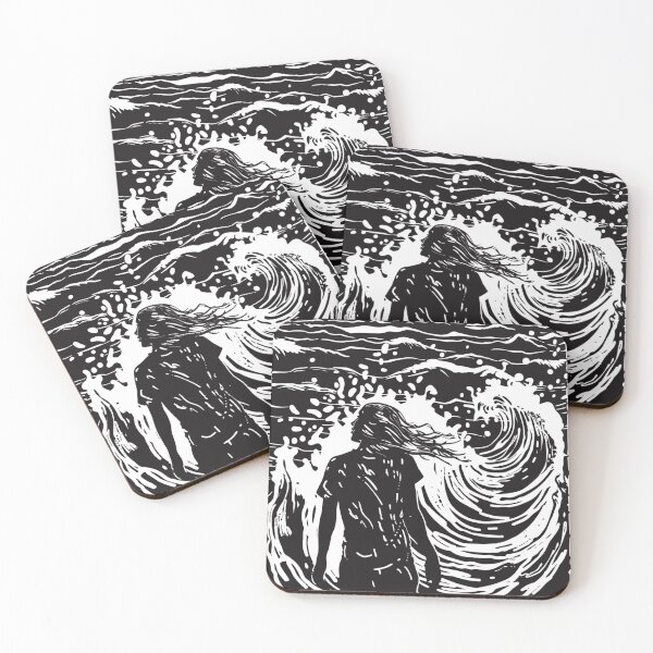 Item preview, Splash of serenity - linocut 2 designed and sold by Wildflow Creations.