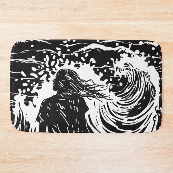Item preview, Splash of serenity - linocut 2 designed and sold by Wildflow Creations.