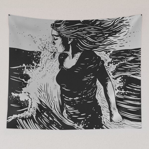 Item preview, Copy of Splash of serenity - linocut 3 designed and sold by Wildflow Creations.
