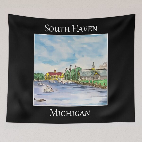 Item preview, Marina in South Haven Michigan designed and sold by welshdesigns.