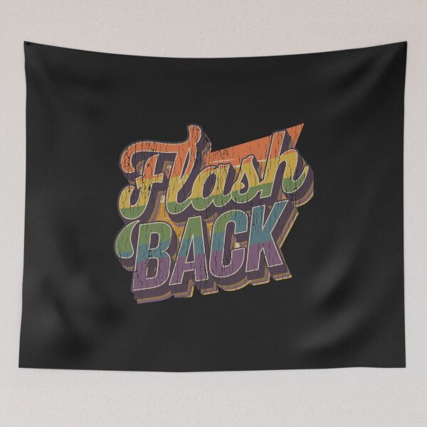 Item preview, Vintage "FLASH BACK" 80s Style T-Shirt – Distressed Old School DJ Retro Design designed and sold by paulo silveira.
