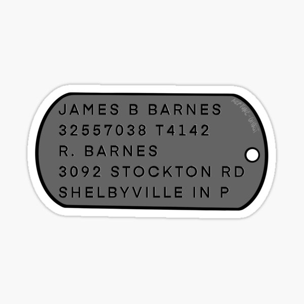 Item preview, Bucky Barnes dog tag designed and sold by Neptune-Ghost.