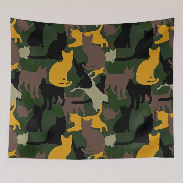 Item preview, Cat-moflage Camouflage repeat pattern designed and sold by ModSupporters.
