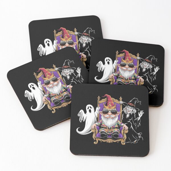 Item preview, Gnomes on a Throne with Pumpkins | Halloween Vector Design designed and sold by Colorful-Garden.