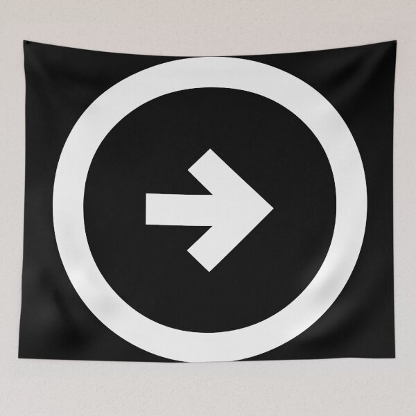 Item preview, Minimalist Right Arrow in Circle – Modern Navigation Symbol in White Color designed and sold by DoodlyDelights.