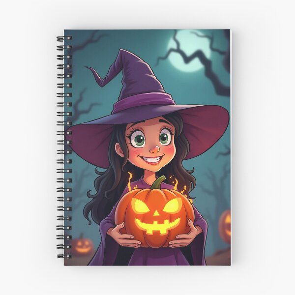 Item preview, A cartoon witch with a pumpkin designed and sold by Sopilka.