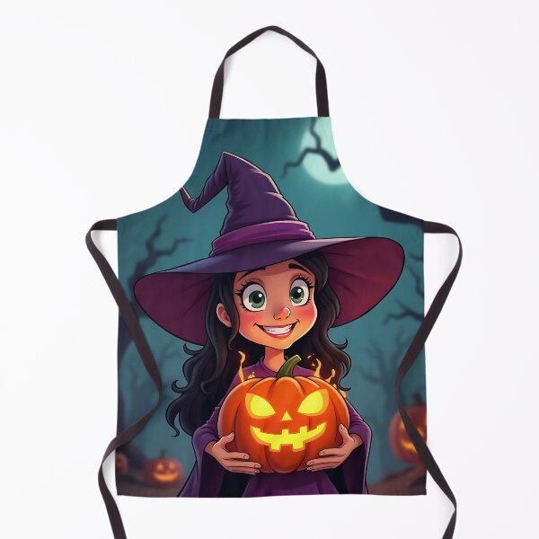 Item preview, A cartoon witch with a pumpkin designed and sold by Sopilka.