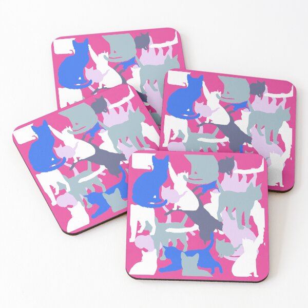 Item preview, Pink Blue Cat-moflage Camouflage repeat pattern designed and sold by ModSupporters.