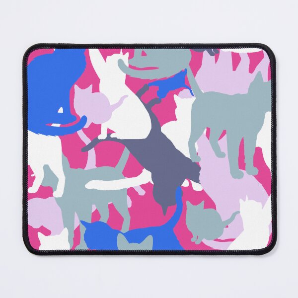 Item preview, Pink Blue Cat-moflage Camouflage repeat pattern designed and sold by ModSupporters.