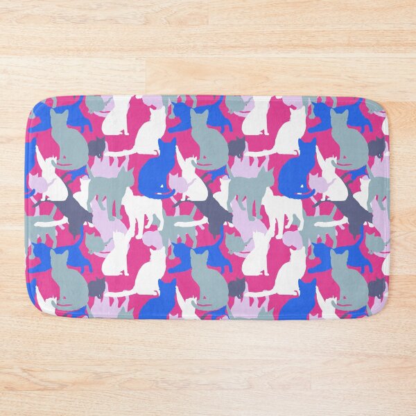 Item preview, Pink Blue Cat-moflage Camouflage repeat pattern designed and sold by ModSupporters.
