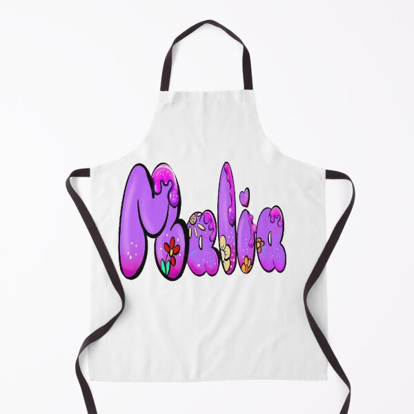 Artikelvorschau, Malia beliebter Mädchenvorname in Lila mit Blumen. Personalisierter, personalisierter Name Malia entworfen und verkauft von Artonmytee.