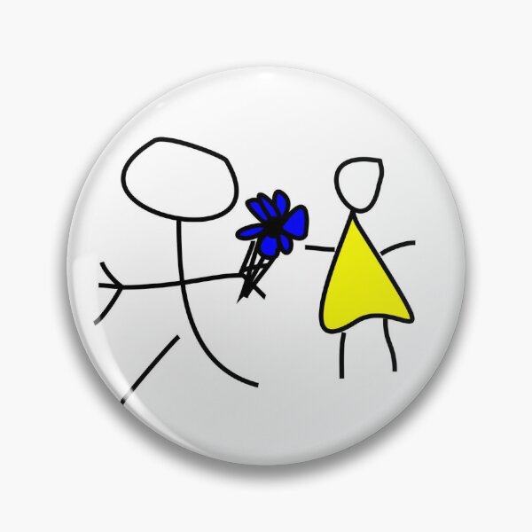 Item preview, Cute stickmen couple pattern designed and sold by hermarartonline.