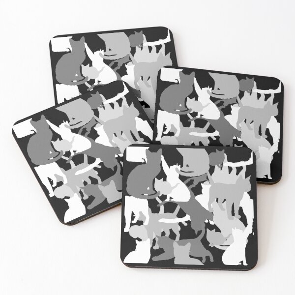 Item preview, Grey black Cat-moflage Camouflage repeat pattern designed and sold by ModSupporters.