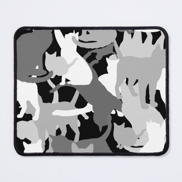 Item preview, Grey black Cat-moflage Camouflage repeat pattern designed and sold by ModSupporters.