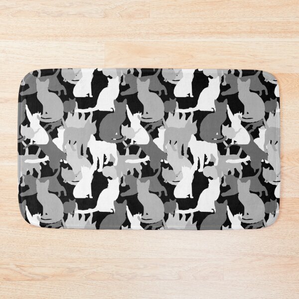 Item preview, Grey black Cat-moflage Camouflage repeat pattern designed and sold by ModSupporters.