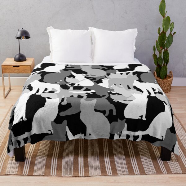 Item preview, Grey black Cat-moflage Camouflage repeat pattern designed and sold by ModSupporters.