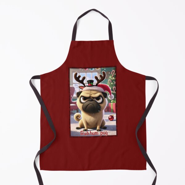 Item preview, Bah Hum-Pug Christmas Pug Grumpy Reindeer Pun Design designed and sold by CritterManiaUK.