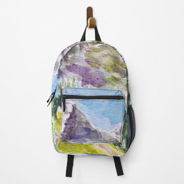 Item preview, hand painted switzerland ice mountain pine forest landscape painting designed and sold by ColorandColor.