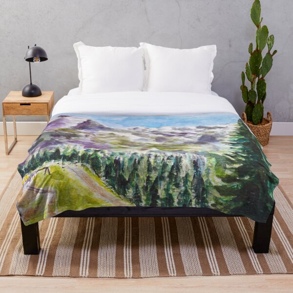 Artikelvorschau, handgemalte schweizer eisbergkiefernwaldlandschaftsmalerei entworfen und verkauft von SelenePaintings .