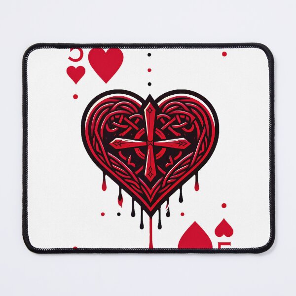 Item preview, Gothic Heart - Five of Hearts Playing Card designed and sold by moba--mania.